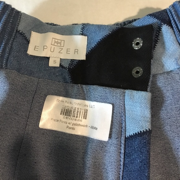 Patchwork denim pants| Epuzer patchwork Albite ankle pants Size S - Picture 2 of 7